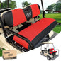 10L0L Golf Cart Seat Covers, Super Comfort Cooler Than Vinyl Seat Cover, Front and Rear Seat Cover for Yamaha EZGO Club Car, No Drilling Breathable Mesh Bench Seat Blanket, Machine Washable - color: Red + Black, style: Rear Seat - Universal for Yamaha EZG