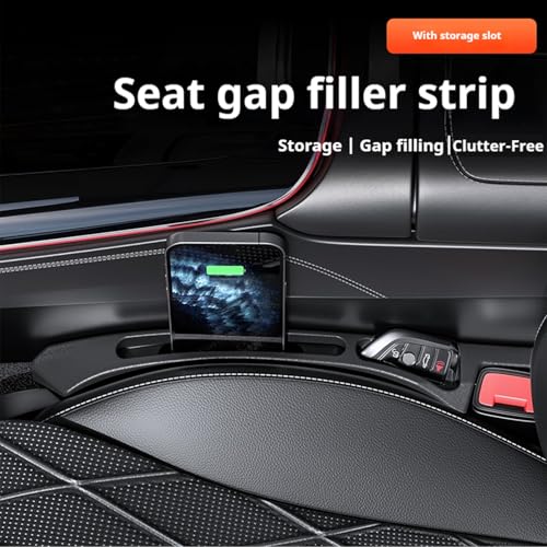 Car Seat Gap Filler Organizer 2 Pack Seat Gap Filler 2 in 1 Universal Between Car Seat Gap Plug with Storage Slot Drop Proof Guard for Fits Cars Phones Keys & Cards