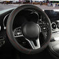 Microfiber Leather Steering Wheel Cover, Breathable, Anti Slip, 13.5 inch to 14 inch, Black - color: Black, size: Round-Small[13.5''-14'']