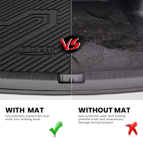 LASFIT Trunk Mat for Jeep Renegade 2015-2023, All Weather TPE Custom Fit Accessories Cargo Mat Liner Trunk Liner, Black - style: Renegade 2015-2023 Cargo Mat