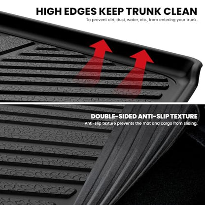 LASFIT Trunk Mat & Backrest Mats for Lincoln Aviator 2026 2025 2024 2023 2022 2021 2020, All Weather TPE Custom Fit Cargo Liner for Aviator Cargo Mat 2020-2026, Black, Easy to Clean - size: 2020-2026|For Lincoln Aviator|Trunk&Backrest Mats