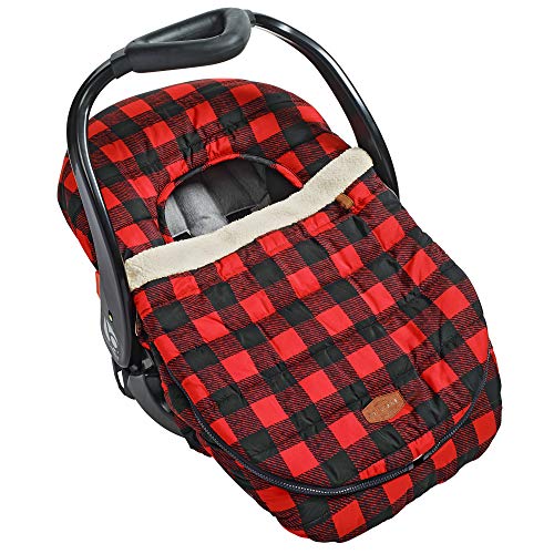 JJ Cole Winter Baby Car Seat Cover - Winter Car Seat Cover for Baby Seat or Stroller - Infant Car Seat Covers with Warm Lining - Buffalo Check - color: Buffalo Check