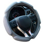 Auto Steering Wheel Cover Hand Pad Cushion Slip-on Universal Fit 15'' / 38 cm (Grey) - color: grey