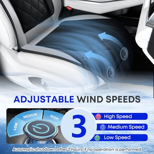 FLORICH Cooling Car Seat Cover, Ventilated Seat Cushion Cooling Car Seat Pad for Summer Driving with Powerful Turbo Fans Universal Fit for Car SUV Truck Van-Deep Grey - color: Deep Grey