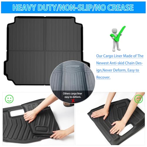 Powerty Cargo Mat for BMW X5 2019-2025 2026 Trunk Mat TPE All Weather Cargo Liners Heavy-Duty Trunk Liners BMW X5 Without Optional Luggage Kit Accessories (Not for Hybrid and 7-Seats) - size: BMW X5 2019-2025