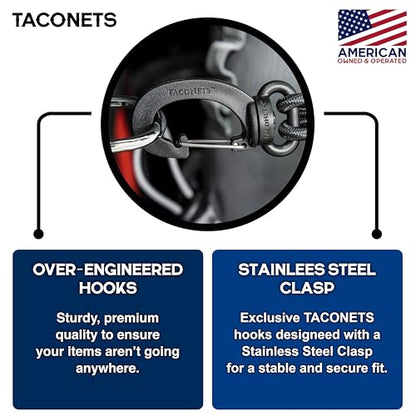 TacoNets Envelope Cargo Net for Acadia/Traverse/Enclave - Fits 2024-Current - Upgraded 5mm Bungee - Integrated Storage Bag - Heavy Duty Hooks - Designed in USA - style: Chevy Traverse / GMC Acadia / Buick Enclave 2024+