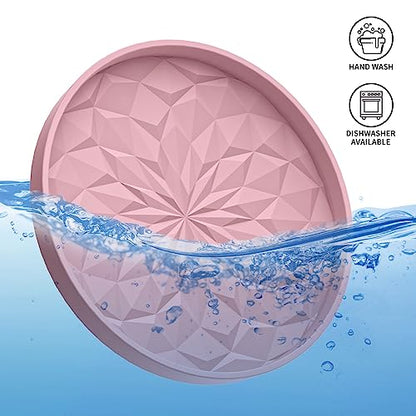 Car Coasters for Cup Holders [4 Pack] - 2.75In Silicone Auto Mug Mats - Universal Non-Slip Recessed Car Interior AccessoriesDusty Rose - color: 4 Pack-dusty Rose