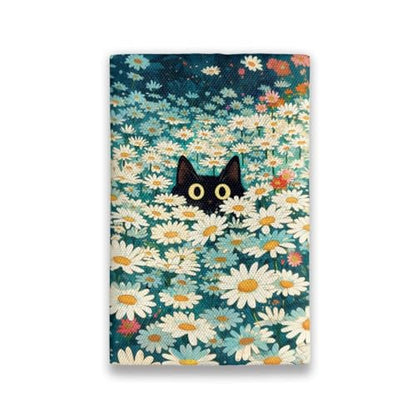 Black Cat Daisy Mini Tissue Packs, Sturdy Tissue Holder Easy to Carry Tissues Holder Tissues Organizer Bags Fashion Daily Items - color: Black Cat Daisy 01