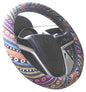 Small Ethnic Style Coarse Flax Cloth Automotive Steering Wheel Cover Anti Slip and Sweat Absorption Auto Car Wrap Cover (14''-14.25, C) - color: C, size: 14 - 14.25 inches