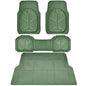 CAR PASS Heavy Duty Rubber Car Mats with Cargo Liner, Deep-Dish Car Floor Mats and Trunk Mat All Weather, Universal Trim-to-Fit for SUVs Trucks Sedans, Waterproof Anti-Slip, Trimmable V12 Olive Green - color: Green Full Set