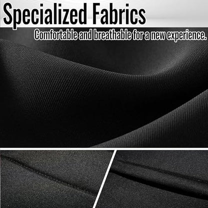 Heavy-Duty High-Density Composite Fabric Seat Covers for Dodge Ram 1500 (2009-2018) & 2500 (2010-2018), Waterproof & Foam Padded Full Set Front and Rear, Easy to Install & Clean - Black - size: Front&Rear