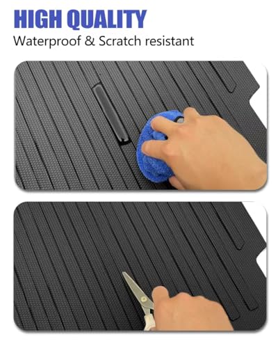 Cargo Liners Backrest Mat for Honda HR-V HRV Accessories 2023 2024 2025 2026 with Hook&Loop Rear Trunk Mat Rear Seat Back Cover Protector All Weather Anti-Slip Split Dog Liner 4 PCS - color: Honda HR-V 2023+, size: Backrest Mat + Trunk Mat