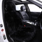 1Pc Faux Sheepskin Wool Fur Car Seat Cover for Cars SUV Trucks Universal Fit, Soft Plush Synthetic Wool Buck Fur Car Seat Cushions by FLMaples(Black) - color: Black
