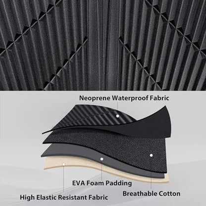 CAR PASS Waterproof Black Brown Car Seat Covers Front Seat Covers Neoprene Wetsuit,All-Weather Non-Slip Durable,Universal Fit for SUV Sedans Trucks Automotive,Airbag Compatible,3D Emboss Black Brown - color: Black and Brown, size: Two Front