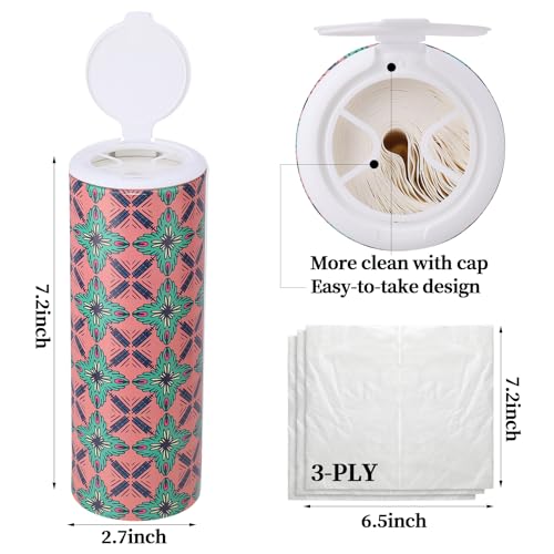 Carson Works Car Tissues Holder 4 Packs Round Car Tissues Cylinder Fit for Car Cup Holder, Home Small Tissue Dispenser with Facial Tissues for Travel Car Bathroom Office - color: Ct-2