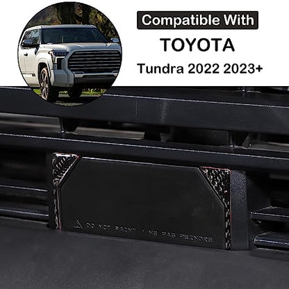 Aunginsy Car Front Trailer Hook Trim Sticker Compatible with Toyota Tundra/Sequoia 2022 2023 2024 Pickup Truck Real Carbon Fiber Material Decorative Sticker Protection Cover Exterior Accessories - size: Front Trailer Hook Trim Sticker
