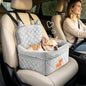 Dog Booster Car Seats for S/M Dogs Up to 35lbs,Pet Car Seat/Travel Bed with Washable&Removable Cover,Storage Pockets,Dog Safety Belt and Elevated Cushion Fits in Front/Back Seat - color: Grey