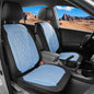LINGVIDO Car Seat Covers Full Set (5 Seats) - Premium Perforated Nappa Leather, Waterproof Shield, Omni-Adapt Fit SUVs Sedans, Ultimate Family & Pet Protection - color: Black & Blue, size: Full Set (5 Seats)