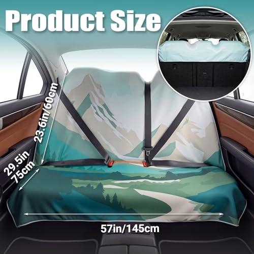 Hahafelt Back Seat Cover with Storage Bag, Moisture Wicking Rear Bench Towel Backseat Cover Nonslip Rear Seat Protector for Cars SUV Van Truck, Post Gym Workout Surfing Running Hiking Beach(Yosemite)