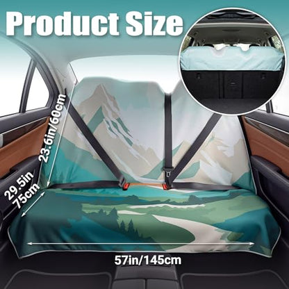 Hahafelt Back Seat Cover with Storage Bag, Moisture Wicking Rear Bench Towel Backseat Cover Nonslip Rear Seat Protector for Cars SUV Van Truck, Post Gym Workout Surfing Running Hiking Beach(Yosemite)
