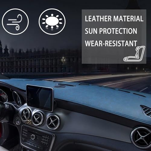 Car Dashboard Cover Mat for Hyundai Sonata PHEV 2015 2016 2017 2018, Sun Protection Dash Cover, Anti-Glare Dashboard Pad Non-Slip Dash Protector,A Black