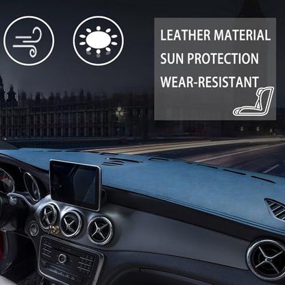 Car Dashboard Cover Mat for Dodge Journey 2013 2014 2015 2016, Sun Protection Dash Cover, Anti-Glare Dashboard Pad Non-Slip Dash Protector,A Black