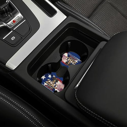 Anniversary American Flag Steering Wheel Cover Anniversary American USA Flag Steering Wheel Cover Car Men Breathable Universal for 14-15 Inch Anti-Slip 2 Pieces Car Coasters - color: 1American Anniversary