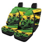 Howilath Jamaican Flag Car Seat Cover Full Set 4-Piece Coconut Tree Front & Rear Split Auto Seat Cushion Auto Accessories Universal Fit All Seasons - color: Jamaican Flag Coconut Tree