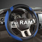 West Llama Customized Auto Car Steering Wheel Cover for Dodge RAM 1500 2500 3500, 15.5-16 inch (Black+Blue-Large Size) - color: A-Black+Blue, size: Large Size (15 ½''-16'')