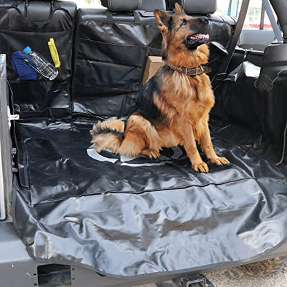 Pet Dog Cargo Liner Trunk Mat for 2007-2025 Jeep Wrangler JK JL 4 Door Unlimited Sahara Rubicon Rear Trunk Floor Mat Cargo Liner Dogs Seat Cover, All Weather Waterproof, Star - color: Star