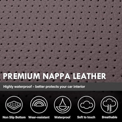 Coverado Chevy Silverado Seat Covers, Leather Car Seat Covers Custom Fit for Chevy Silverado GMC Sierra 2014-2018 1500, 2015-2019 2500HD 3500HD (Full Set, Brown) - color: Brown, size: FullSet(2014-2018)