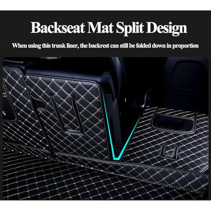 Trunk Mat Compatible with PorscheMacan-Macan S-Macan GTS-Macan Turbo(Non Macan EV) Dog Cargo Covers 3D Laser Full Cover Cargo Mats Coffee - color: Coffee, size: MacanTrunk Mat