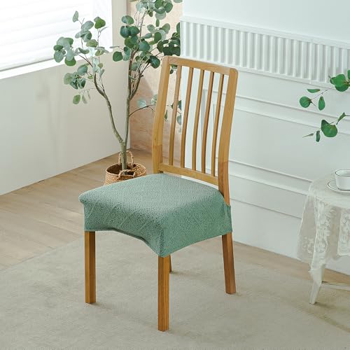 CRFATOP Jacquard Dining Room Chairs Seat Covers Set of 4 with Soft Bench Chair Cover Stretch Kitchen Chair Slipcover Washable Seat Cushion Slipcover Protector for Hotel Ceremony Banquet Wedding,B01 - color: Jacquard B01