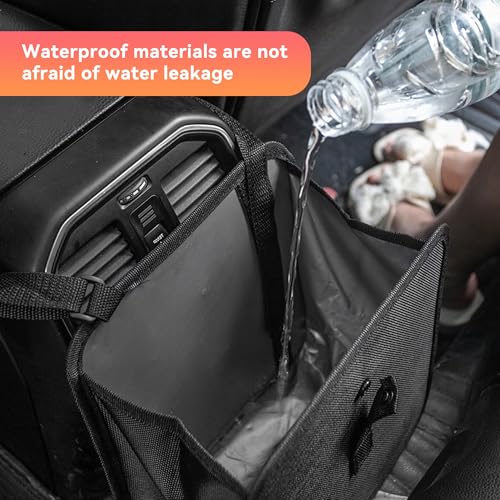 Car Trash Can, Oxford Cloth Foldable Car Trash Bin Hanging, 1.85 Gallon Capacity Garbage Bag Organizer, Leak-Proof Waterproof Auto Storage Container (Medium)