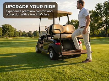 Golf Cart Rear Seat Kits Floor Mat,Fit for YA/EZGO RXV/TXT/Club Car DS/Precedent/Star Car/Excar/Icon, Anti-Skid Mat EVA Environmentally Friendly Materials for Mosts Golf Carts. - color: Brown