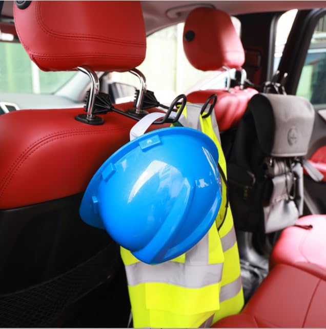 GODLIY Hard Hat Holder for Truck Seat - Work Truck Accessories for Hard Hat & Safety Vest,Car Back Seat Headrest Hooks for Men (1 PCS-upg) - style: 1 PCS-upg