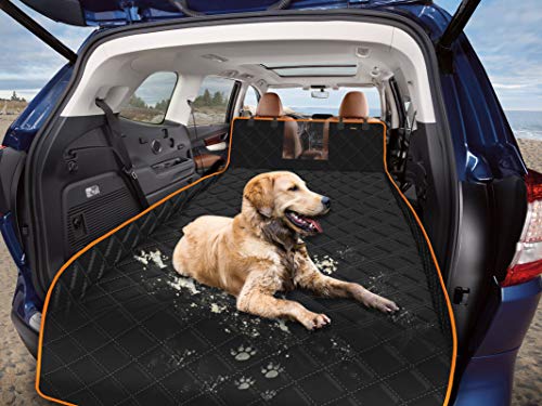 SUV Cargo Liner for Dogs, Waterproof Dog Cargo Cover with Bumper Flap Protection Durable Toyota Rav4 Trunk Mat for Pets Keep Your Vehicle Trunk Clean Universal Fit SUV Car Seat Cover - size: XL