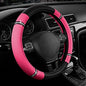 Road Comfort Leather Steering Wheel Cover – Premium Anti-Slip Car Steering Wheel Grip Cover – Universal Fit for 14.5”–15” Cars, Trucks & SUVs - Hotpink - color: Hotpink