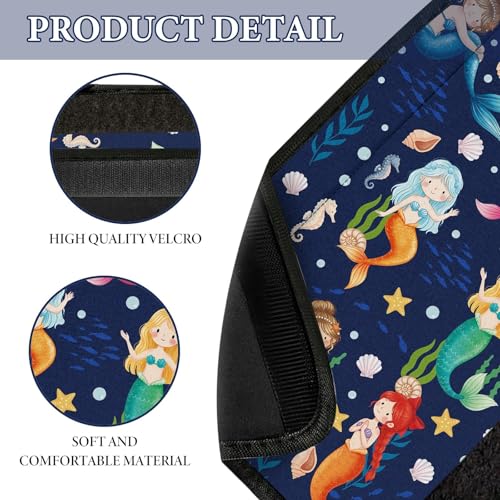 2 Pcs Seat Belt Cover for Kids, Mermaid Car Seat Strap Pads for Children, Soft Car Seat Belt Cushion Pads for Girls Women Babies Adults - color: Mermaid