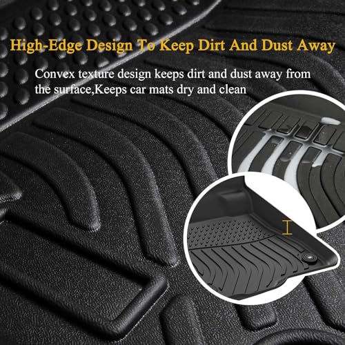 Jenofa-Car Floor Mats for Hyundai Elantra &Elantra N 2021-2026 (Not for Hybrid) All Weather Floor Mat Waterproof Durable Floor Liners Custom Car Mat for Elantra Accessories Black - style: 17|For elantra|2021-2026|Set