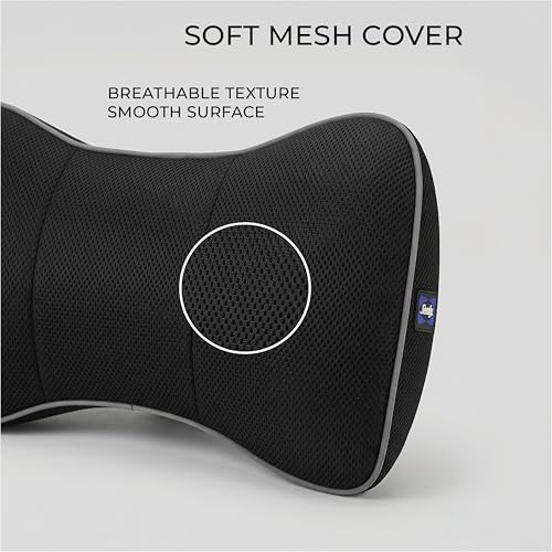Sealy Memory Foam Neck Pillow for Car or Office Chair – Cervical Neck Pillow, Car Headrest Pillow or Office Chair Cushion for Neck