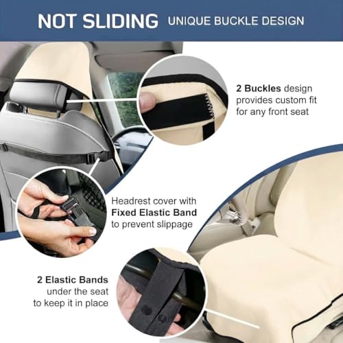 Car Seat Cover, Premium Auto Seat Towel Fit Cars SUV Trucks, Ideal Gift for Active People Who Work Sweat Swim Run Beach, Tan - color: Tan, size: 1pack