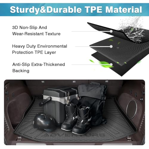 Mixsuper Custom Fit for Cargo Liner 2011-2021 Jeep Grand Cherokee All Weather Durable Odorless Rear Trunk Liner Cargo Mat Black - size: Fit for Jeep Grand Cherokee | 2011-2021