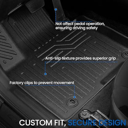 Floor Mats Set for Hyundai Tucson 2022-2025 2026 Hybrid Version (Not fit Gas and PHEV), All Weather TPE Cargo Liner Backrest Mat Trunk Mat Door Sill Guards Accessories