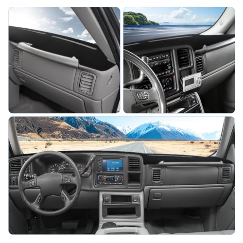 Dashboard Mat Compatible with 1999-2006 Chevy Silverado Tahoe Avalanche Suburban GMC Sierra Yukon Interior Dash Accessories Protecter Cover - size: 1999-2006 Chevy Silverado