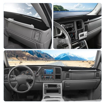Dashboard Mat Compatible with 1999-2006 Chevy Silverado Tahoe Avalanche Suburban GMC Sierra Yukon Interior Dash Accessories Protecter Cover - size: 1999-2006 Chevy Silverado