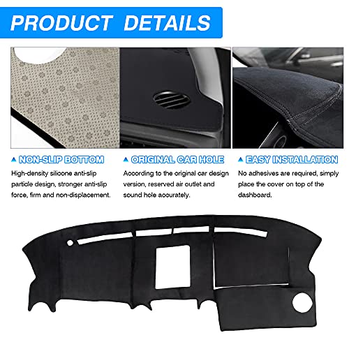 CARTIST Dash Cover for Ford F150 2004 2005 2006 2007 2008/Lincoln Mark LT [Anti-Glare and Sun Protection] Suede Dashboard Cover for F150 Accessories Anti-Slip Silicone Back - size: Ford F150 2004-2008