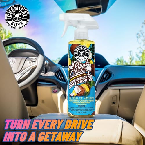 Chemical Guys AIR22916 Pina Colada Air Freshener and Odor Eliminator, (Great for Cars, Trucks, SUVs, RVs, Home, Office, Dorm Room & More) 16 fl oz - size: 16 Fl Oz
