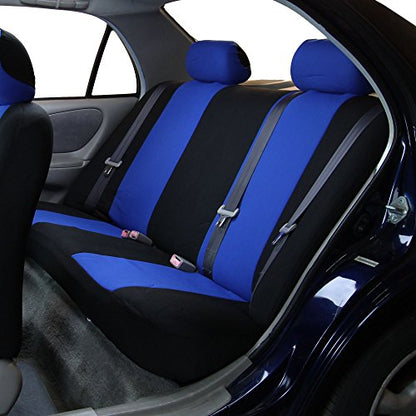 FH Group Flat Cloth Full Set Car Seat Covers Three Row 7 Seater - Universal Fit for Cars, Trucks & SUVs Blue - color: Blue