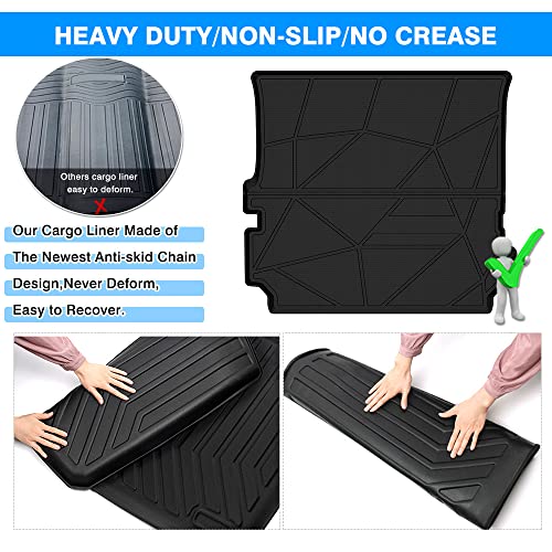 KUST Trunk Cargo Mat for Land Rover Discovery 4 LR4 2010-2016 (5/7 Seats) Rubber Rear Cover Cargo Liner Discoery 4 Accessories High Edge - size: For 2010-2016 Discovery 4 | Trunk Mat